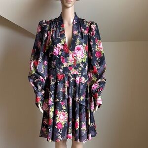 One 33 Social-Floral Black Dress size: 12